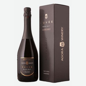 Игристое вино Пино Гриджио Шардоне Агора Кюве 0.75л