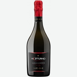Вино Риги,  Ноттурно  Скуро Ламбруско, 750 мл, Игристое-красное, Сухое