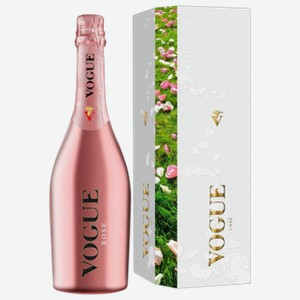 Вино игристое VOGUE розовое брют 0,75 л в подарочной упаковке