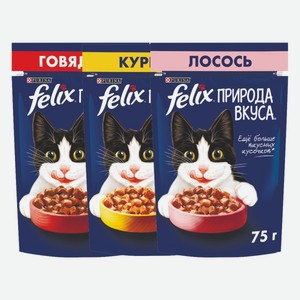 Корм для кошек Феликс Природа вкуса в ассортименте 75 г