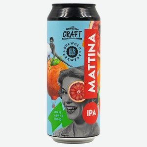 БРЮМЕНхCRAFT фруктовый ипа Mattina Сицилийский апельсин 7% 0,5л ж/б