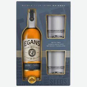 Виски Egan s Fortitude 0,7 л в подарочной упаковке + 2 стакана