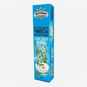 Картофельные пластинки со вкусом сметаны и лука 50г