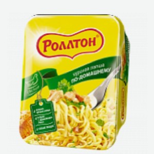 Лапша БП  РОЛЛТОН  с курицей по домашнему лоток 90г Россия