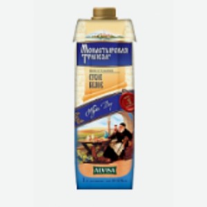 Вино белое сухое  Monastyrskaya trapesa , 10%, 1л, Россия