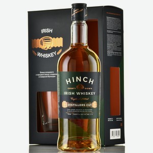 Виски ирландский Hinch Distillers Cut 3 года 40% 700 мл в подарочной упаковке