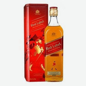 Виски Johnnie Walker Red Label 700 мл, 3 года, 40%, Шотландия, подарочная упаковка