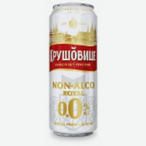 Пив.нап.  Крушовице Нон-алко  светл. паст. ж/б б/а 0.43л Россия