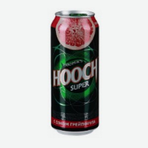 Haпиток c/a  HOOCH Super со вкусом Грейпфрута  ж/б 7,2% 0,45л