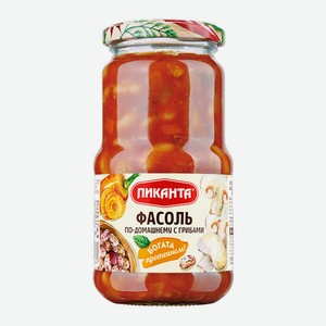 Фасоль печеная с грибами 470г Пиканта