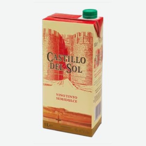 Вино Castillo del Sol красное полусладкое 1 л
