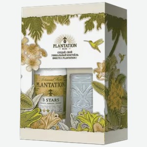 Ром Plantation 3 Stars 0,7 л в подарочной упаковке + тики-кружка