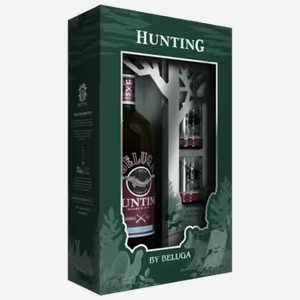 Ликер Beluga Hunting Ягодный 0,7 л в подарочной упаковке + 2 стопки