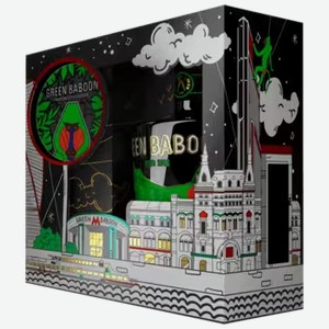 Джин Green Baboon 0,7 л в подарочной упаковке + костер