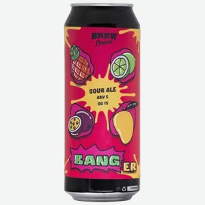 Пивной напиток Brew Dealers Banger светлый 0,45 л ж/б