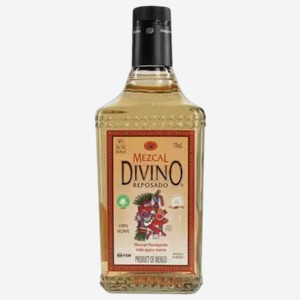 Мескаль Divino Mezcal Reposado с гусеницей 0,75 л