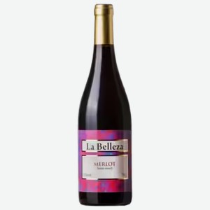 Вино La Belleza Merlot красное полусладкое 0,75 л