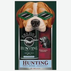 Ликер Hunting Herbal Bitter 0,7 л в подарочной упаковке + гейзер