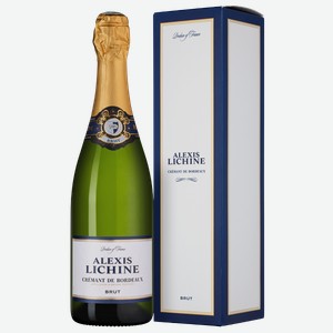 Игристое вино Cremant de Bordeaux Brut в подарочной упаковке 0.75 л