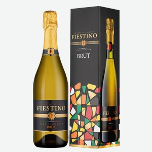 Игристое вино Fiestino Brut в подарочной упаковке 0.75 л