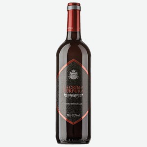 Вино Lacrima Purpura Бобаль красное полусладкое 0,75 л