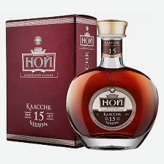 Коньяк НОЙ Классик 15 лет 0,5 л, в подарочной упаковке, Армения