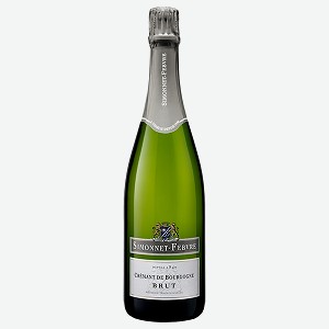 Вино игристое Simonnet-Febvre Creman de Bourgogne, белое брют, 0,75 л, Франция