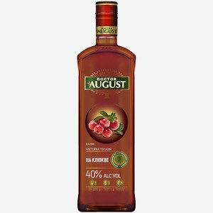 Настойка горькая Doctor August На клюкве 0,5 л