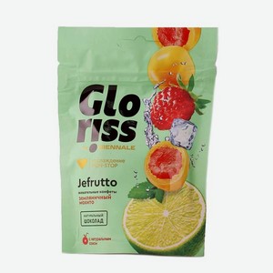 Конфеты Жевательные Конфеты В Шоколаде со вкусом Земляника-Лайм Gloriss 0.075кг