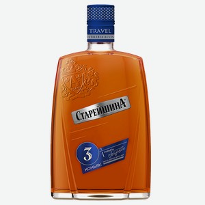 Коньяк СТАРЕЙШИНА, Трэвел, 3-летний 40%, 0,25л