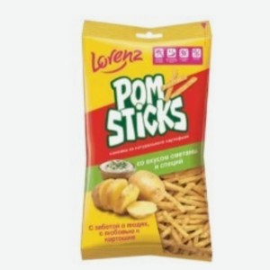 Чипсы карт. Pomsticks соломкой со вкусом сметаны и специй 100г