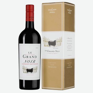 Вино Le Grand Noir Cabernet Sauvignon в подарочной упаковке 0.75 л