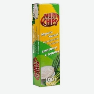 Чипсы МультиЧипс Сметана-Лук 100гр 0.1л