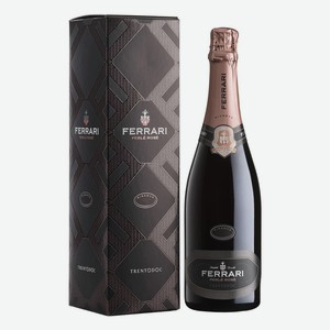 Вино игристое Феррари, Перле Розе, Брют, Trento DOC, 0,75л, в подарочной упаковке