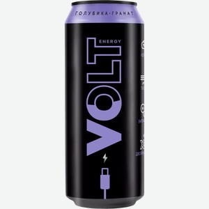Энергетический Напиток Volt Energy Голубика-Гранат Ж/Б 0,45Л