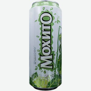 Пивной Напиток Очаково Со Вкусом Мохито Светл. Нефильтр. Пастер. 7% Ж/Б 0,45Л
