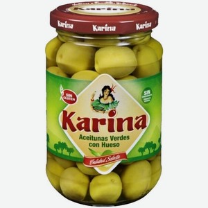 Бакалея  Карина  Оливки зеленые с косточкой,