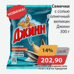 Семечки с солью Солнечный великан Джинн 300г
