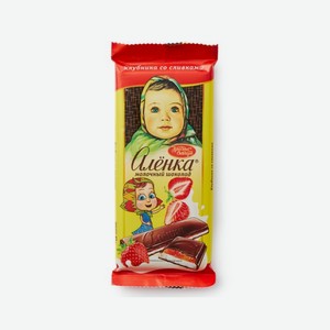 Шоколад АЛЕНКА молочный клубника со сливками 90г