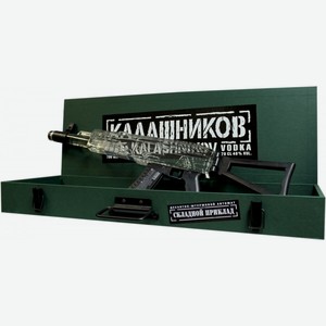 Водка  Калашников  АК Стандарт, в зеленом деревянном ящике, 700 мл