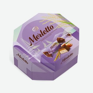Конфеты Мерлетто нуга, карамель, воздушный рис 150г