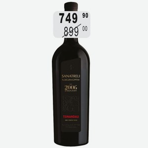 SANATRELI ЦИНАНДАЛИ Вино (Грузия) 0.75 л белое сухое