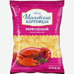 Чипсы Московский Картофель Рифленные Со Вкусом Камчатского Краба 150Г