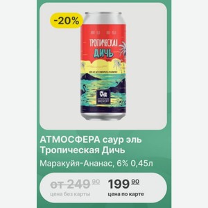 АТМОСФЕРА саур эль Тропическая Дичь Маракуйя-Ананас, 6% 0,45л