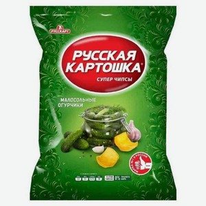 Чипсы Русская Картошка Малосольные Огурчики 105гр 0.105л