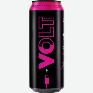 Энергетический Напиток Volt Energy Виноград-Гуава Ж/Б 0,45Л