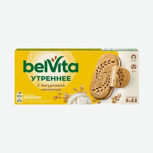 Печенье-сэндвич Belvita Утрен Злаки Йогурт 253г 0