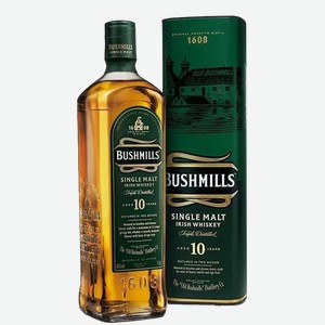 Виски Bushmills 10 Y.O. в подарочной упаковке 0.7 л