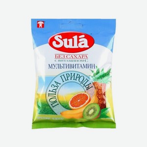 Леденцы SULA фрукт б/сах мультивитамин 60г