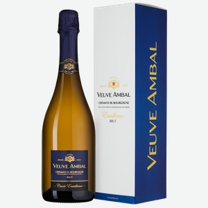 Игристое вино Cremant de Bourgogne Cuvee Excellence Blanc Brut в подарочной упаковке 0.75 л